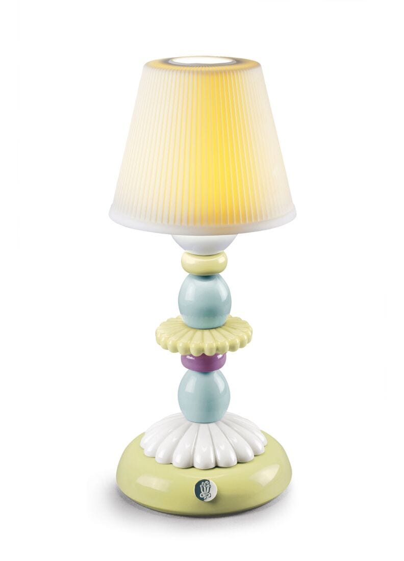 Lladro Lotus Firefly lamp (green & blue) - Araco Interiors