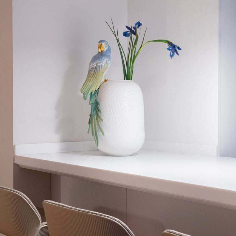 Lladro Macaw Bird Vase - Araco Interiors
