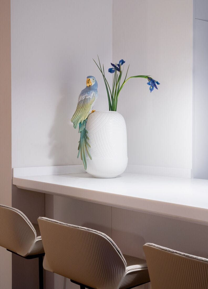 Lladro Macaw Bird Vase - Araco Interiors