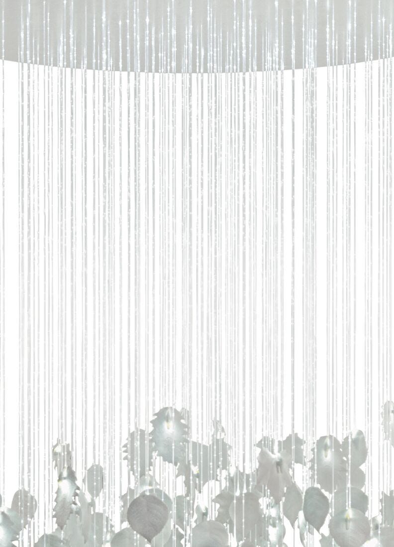 Lladro Magic Forest Chandelier 1.35m (CE/UK). White - Araco Interiors