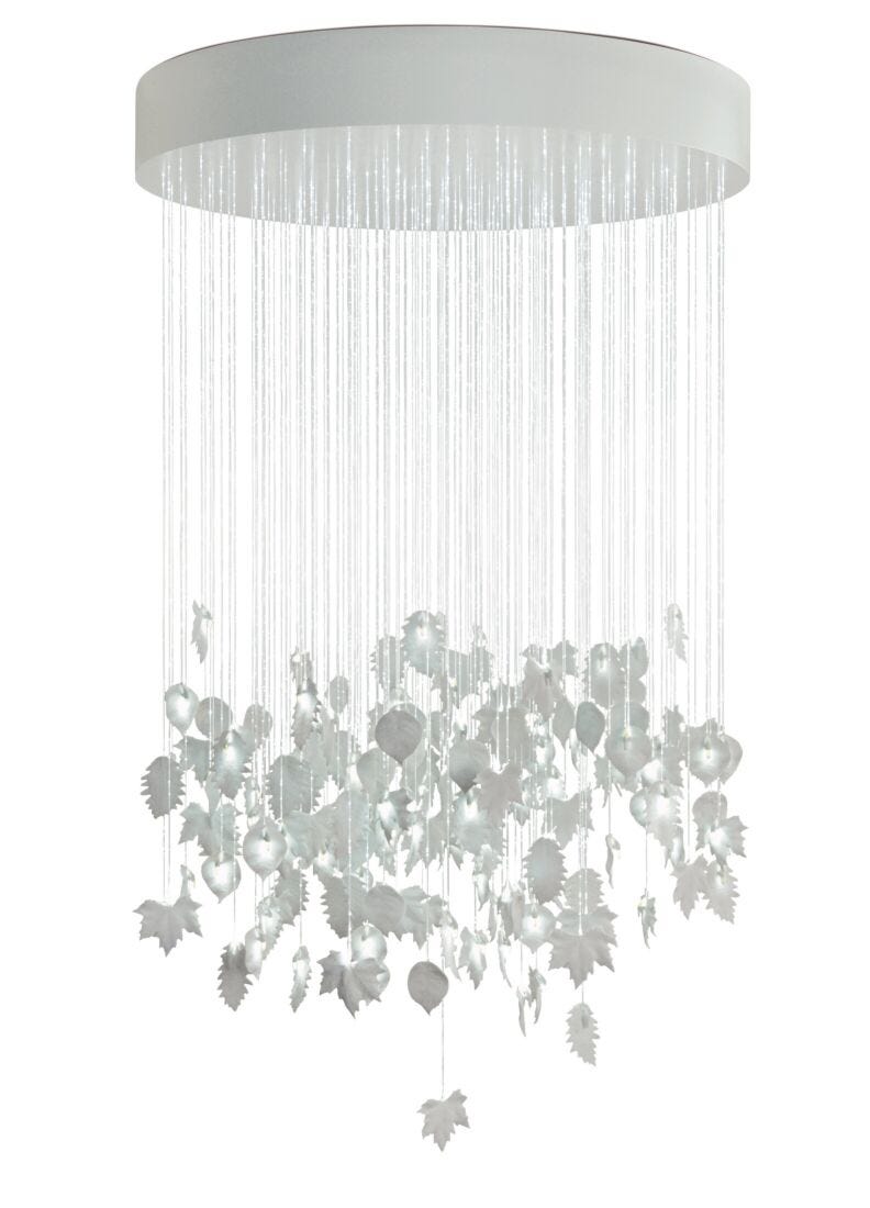 Lladro Magic Forest Chandelier 1.35m (CE/UK). White - Araco Interiors