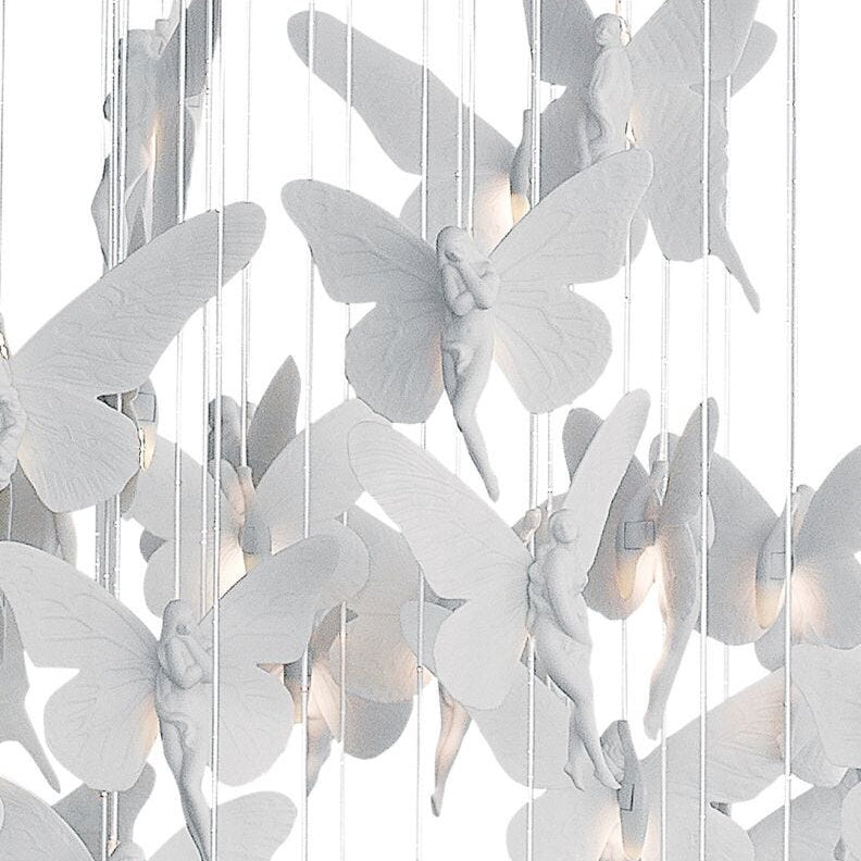 Lladro Niagara chandelier 0,60 m (white)(CE/UK) White - Araco Interiors