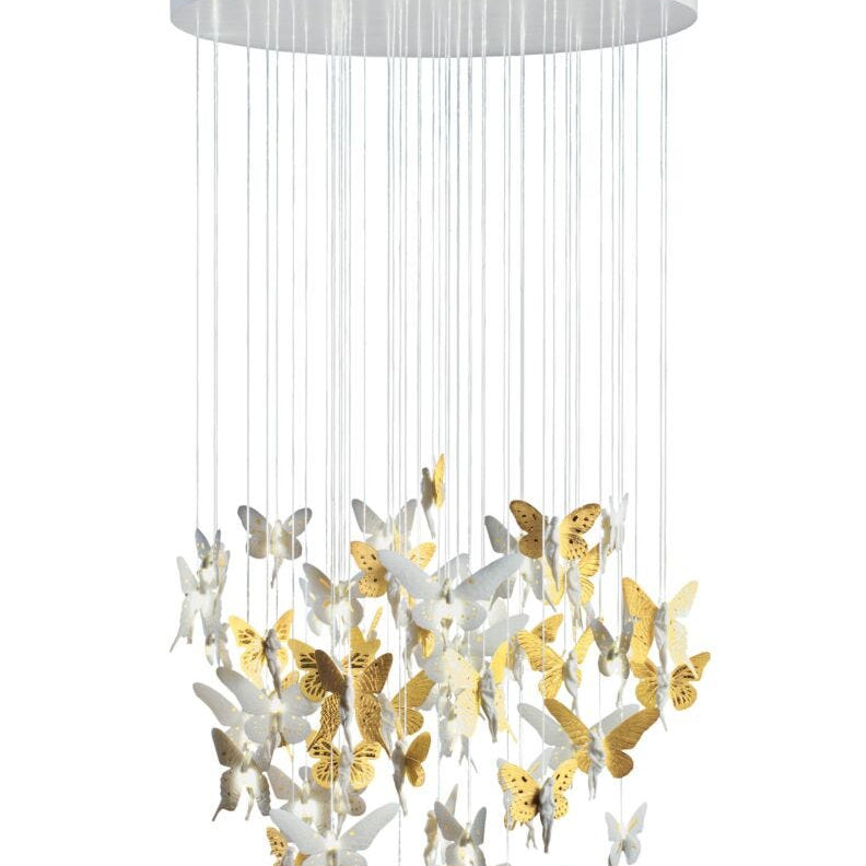 Lladro Niagara Chandelier 0.80m gold (CE/UK) Golden - Araco Interiors