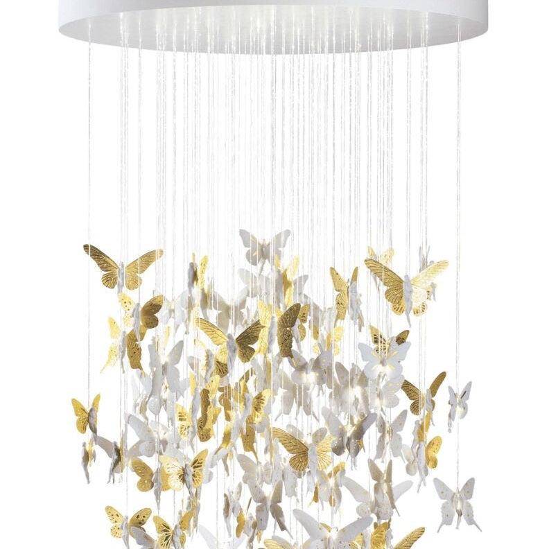 Lladro Niagara Chandelier 1.10m gold (CE/UK) Golden - Araco Interiors