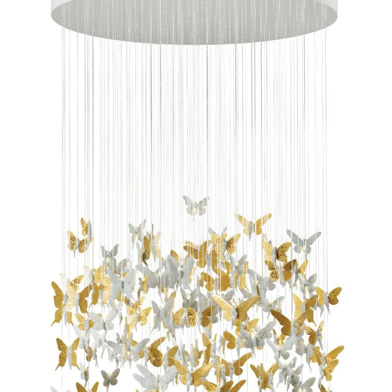 Lladro Niagara Chandelier 1,35m - gold (CE/UK) Golden - Araco Interiors