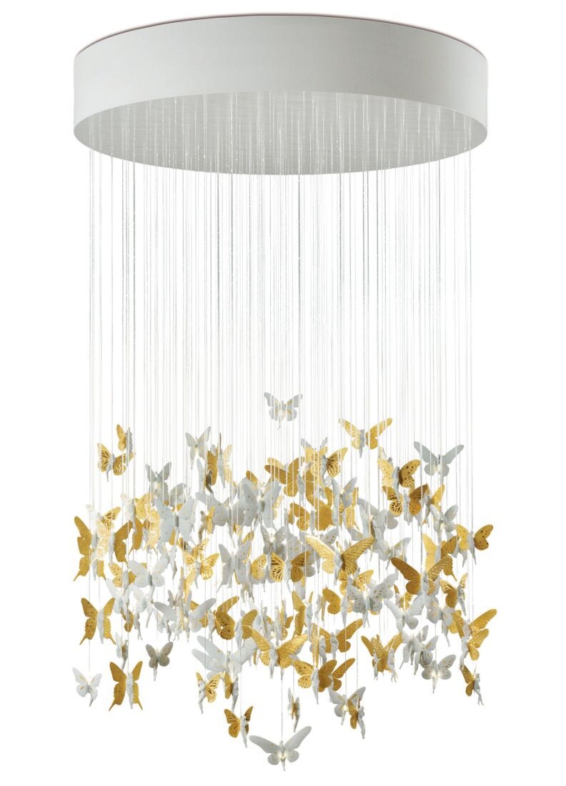 Lladro Niagara Chandelier 1,35m - gold (CE/UK) Golden - Araco Interiors