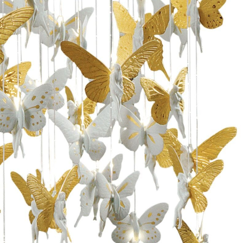 Lladro Niagara Chandelier 1,35m - gold (CE/UK) Golden - Araco Interiors