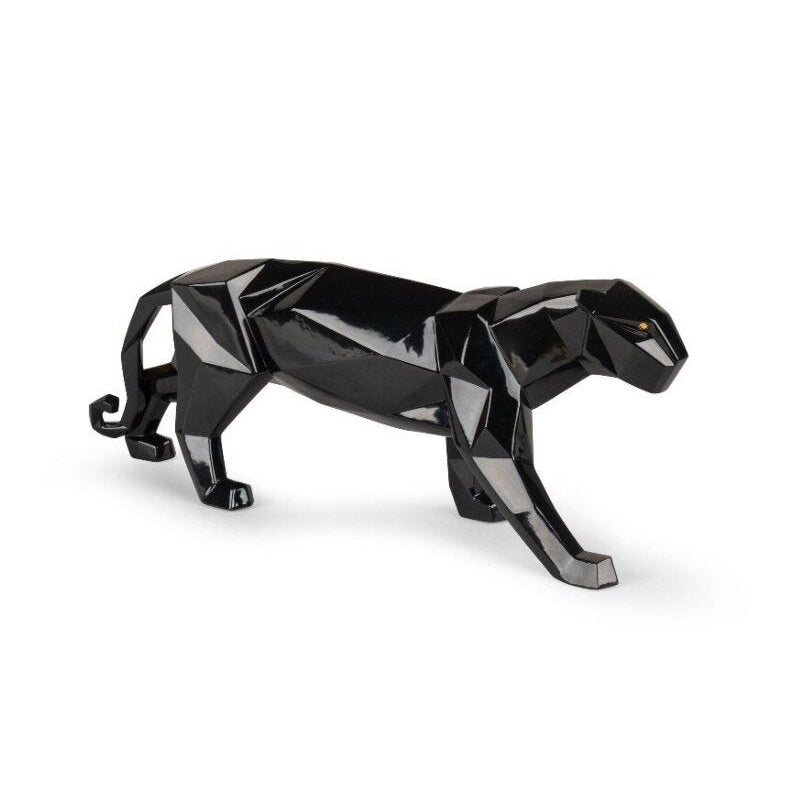 Lladro Panther Glazed Black - Araco Interiors