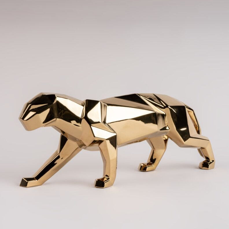 Lladro Panther (golden) Golden - Araco Interiors