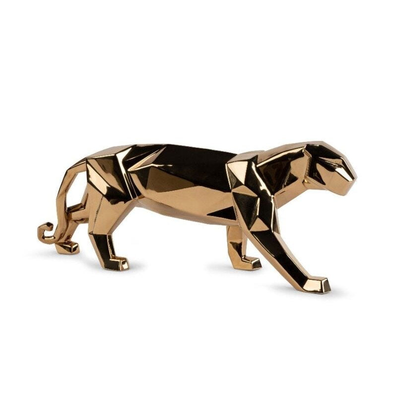 Lladro Panther (golden) Golden - Araco Interiors
