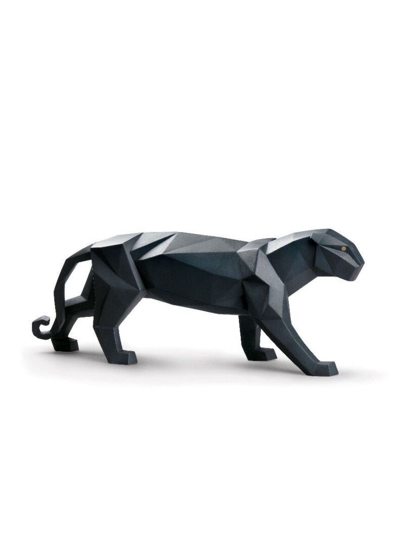 Lladro Panther (matte black) Matte Black - Araco Interiors