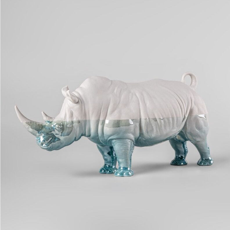 Lladro Rhino - Underwater White - Araco Interiors