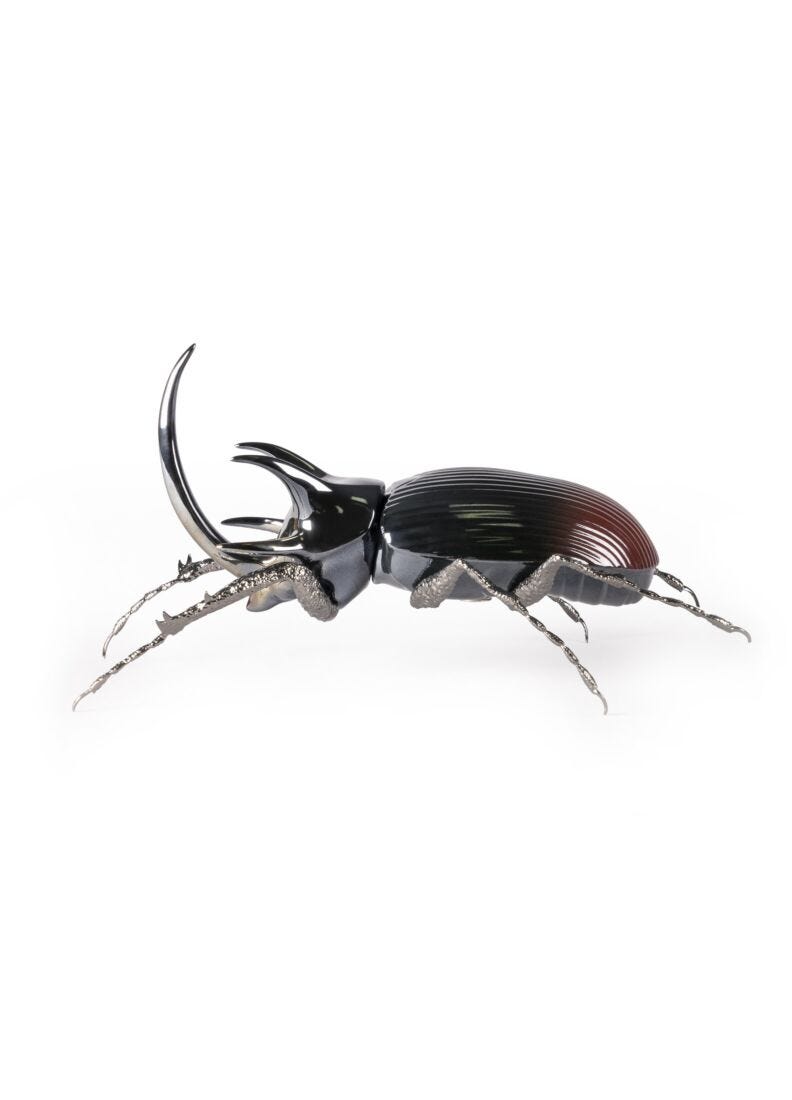 Lladro Rhinoceros beetle Black - Araco Interiors