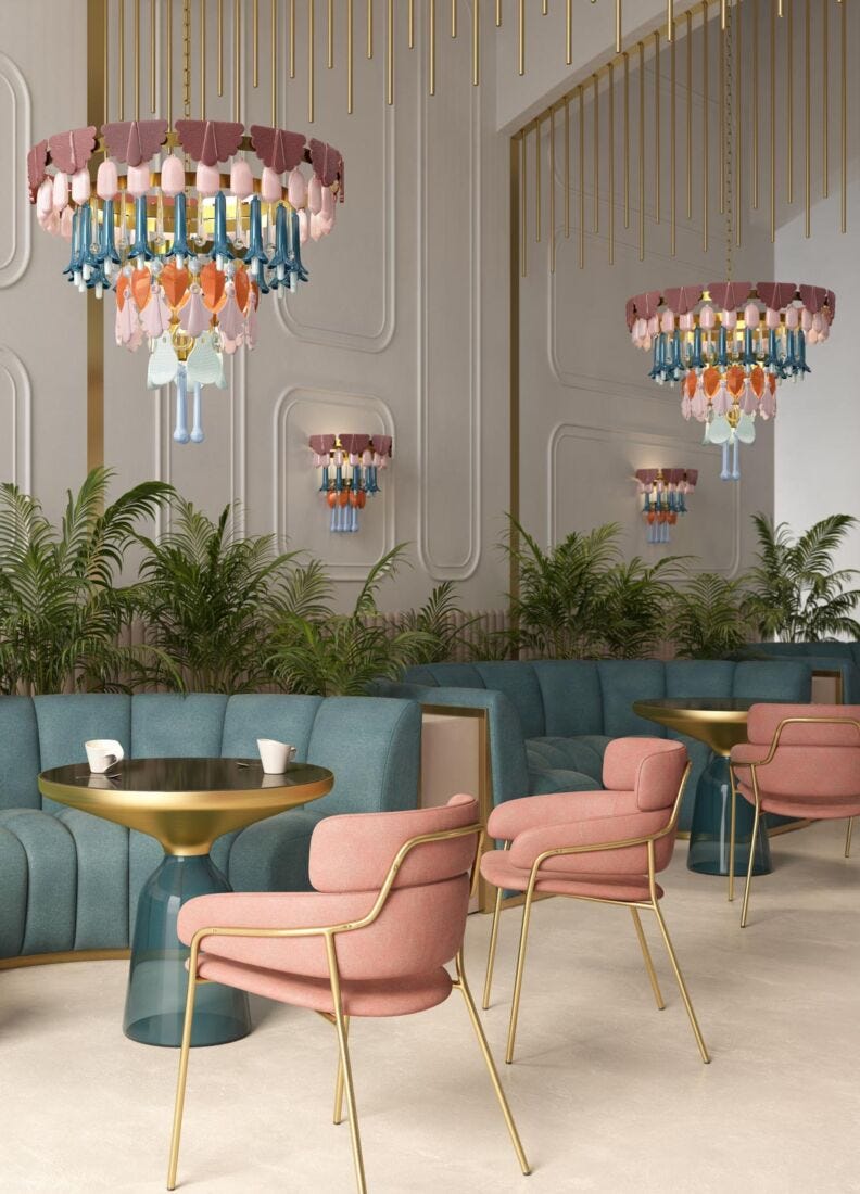 Lladro Seasons Chandelier 100 cm - Sunrise (CE/UK) - Araco Interiors