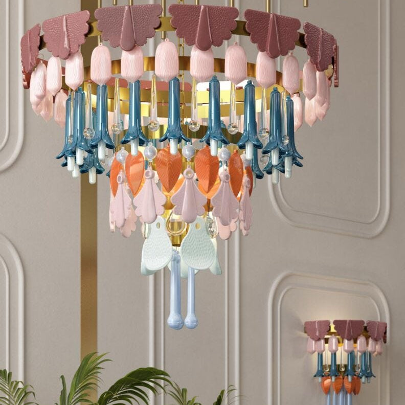 Lladro Seasons Chandelier 70 cm - Fall (CE/UK) - Araco Interiors