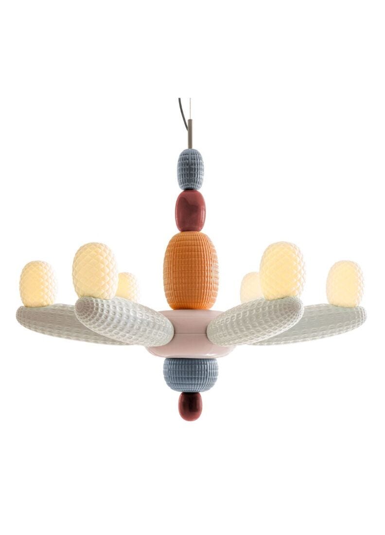 Lladro Soft Blown Chandelier (pink) (CE/UK) - Araco Interiors