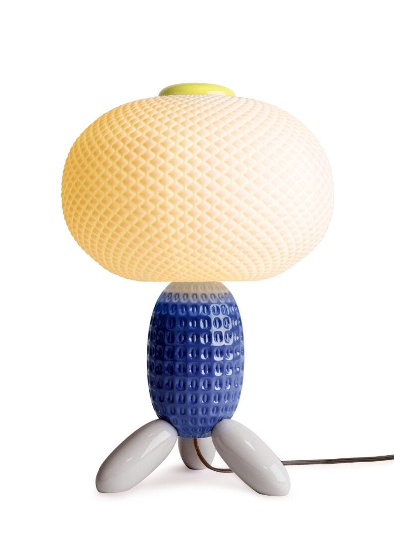 Lladro Soft Blown Table lamp (blue) (UK) - Araco Interiors