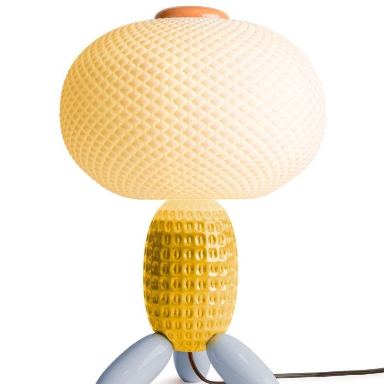 Lladro Soft Blown Table lamp (yellow) (UK) - Araco Interiors