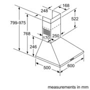 Neff D62PBC0N0B N 30 60cm Pyramid Hood Stainless Steel - Araco Interiors