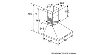 Neff D62PBC0N0B N 30 60cm Pyramid Hood Stainless Steel - Araco Interiors