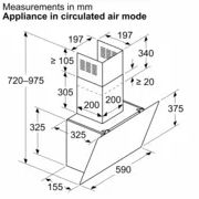 Neff D63IDK1S0B N 30 60cm Angled Glass Hood Black Glass - Araco Interiors