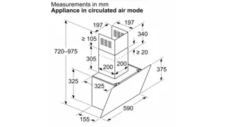 Neff D63IDK1S0B N 30 60cm Angled Glass Hood Black Glass - Araco Interiors