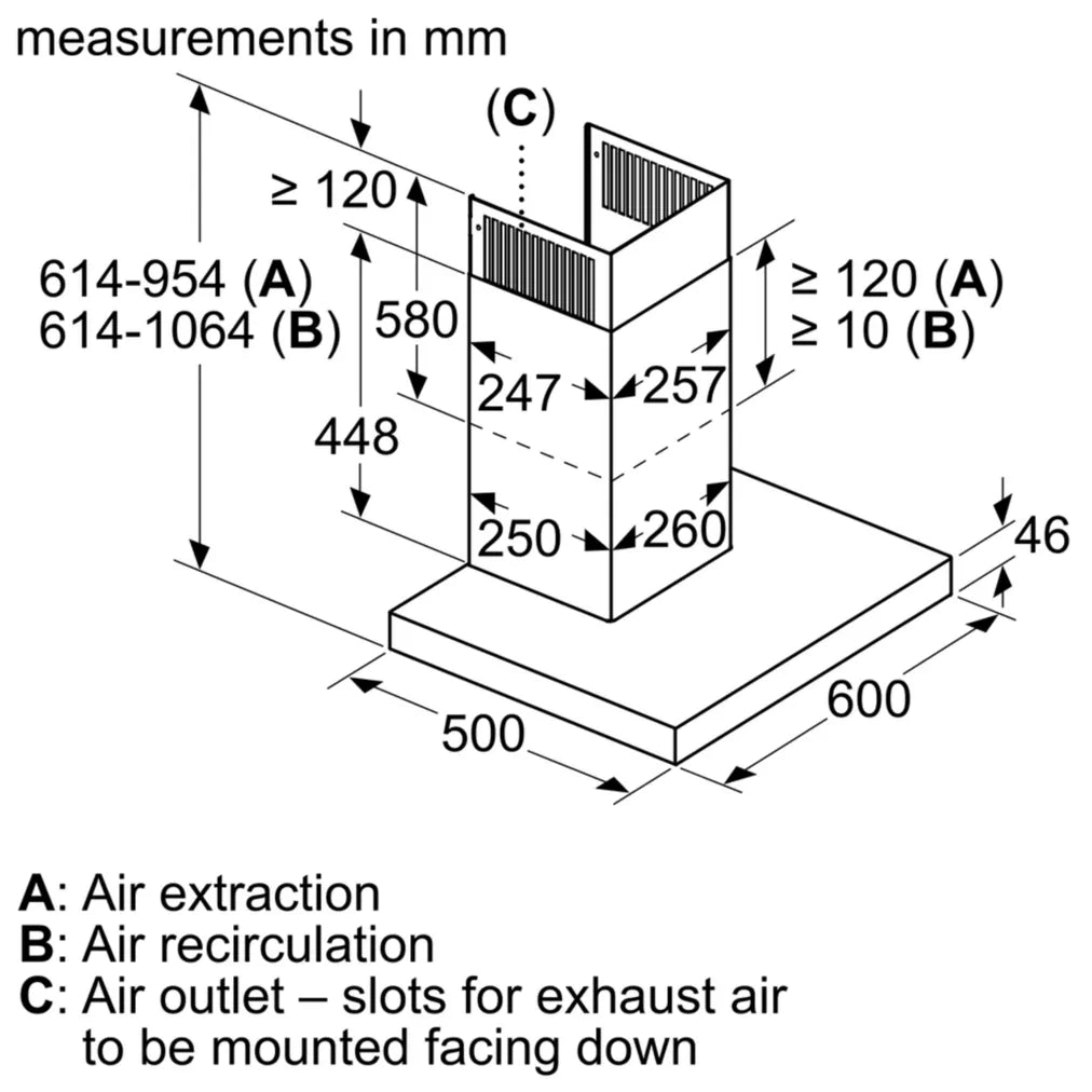 Neff D65BMP5N0B N 70 60cm Box Hood Stainless Steel - Araco Interiors