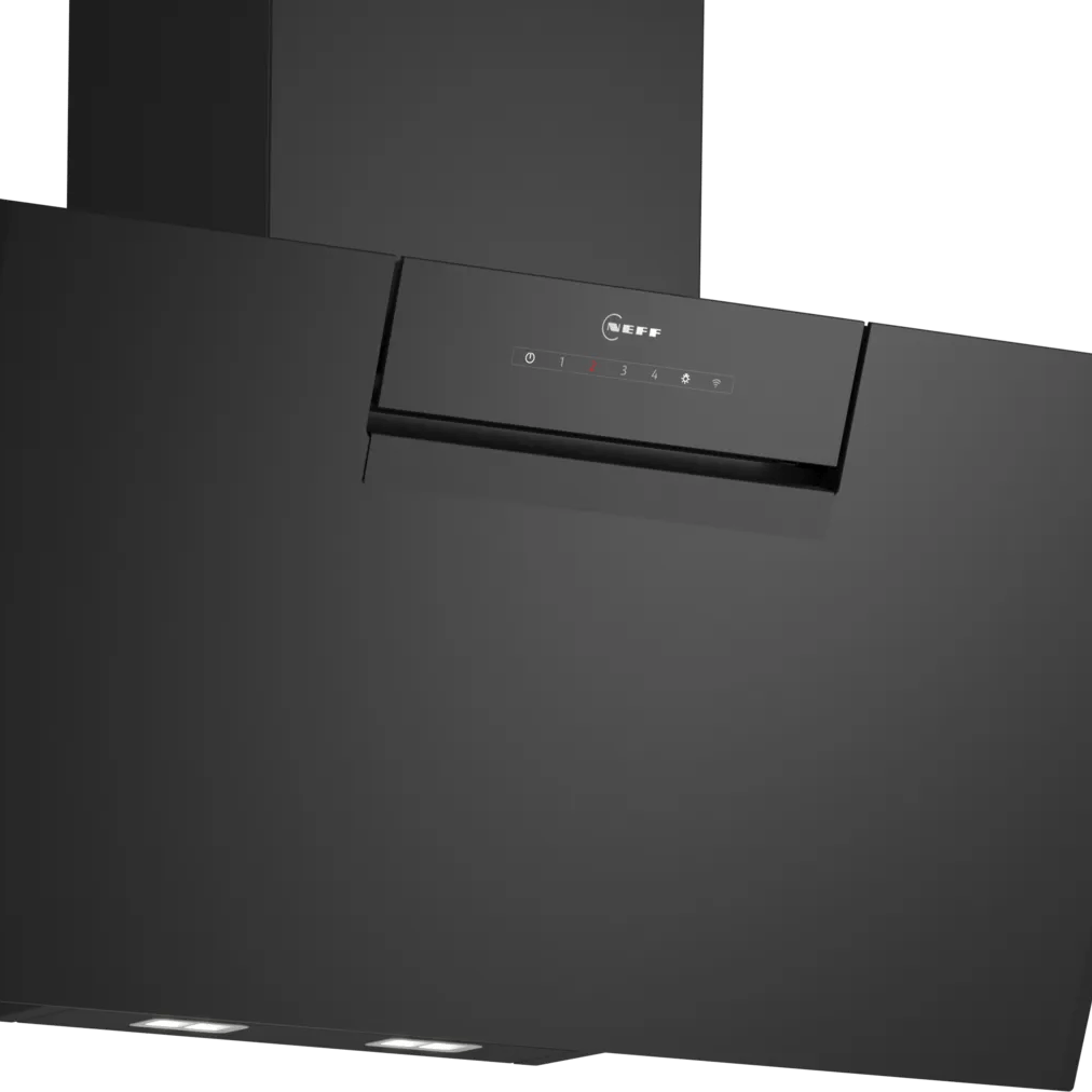 Neff D85IFN1S0B N 50 80cm Angled Glass Hood Black Glass - Araco Interiors