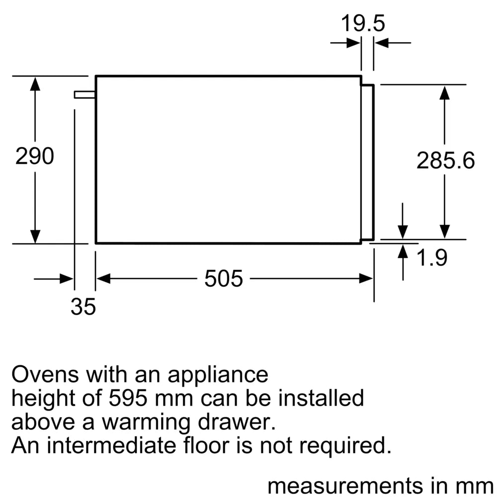Neff N1AHA02N0B N 50 29cm Warming Drawer Black - Araco Interiors