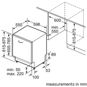 Neff S195HCX02G N 50 60cm Integrated Dishwasher - Araco Interiors