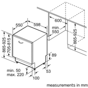 Neff S295HCX02G N 50 60cm Integrated Dishwasher - Araco Interiors