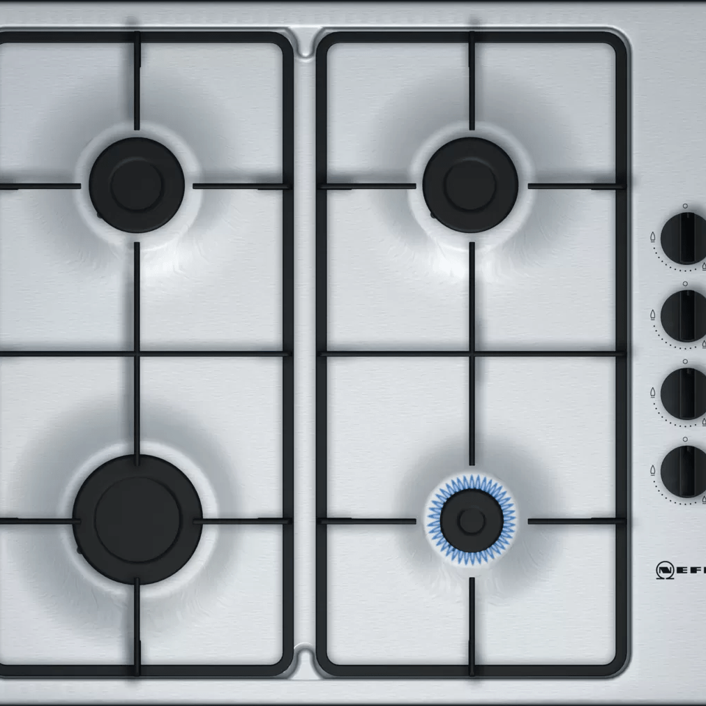 Neff T26BR46N0 N 30 60cm Gas Hob Stainless Steel - Araco Interiors