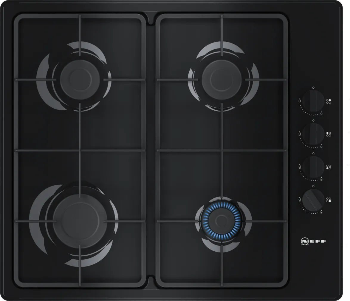 Neff T26BR46S0 N 30 60cm Gas Hob Black - Araco Interiors