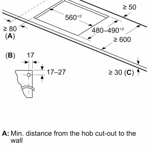 Neff T26BR46S0 N 30 60cm Gas Hob Black - Araco Interiors