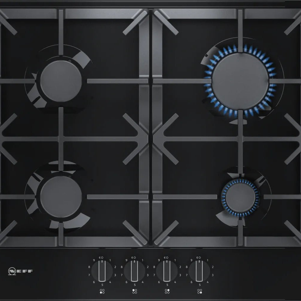 Neff T26DS49S0 N 70 60cm Gas Hob Black - Araco Interiors