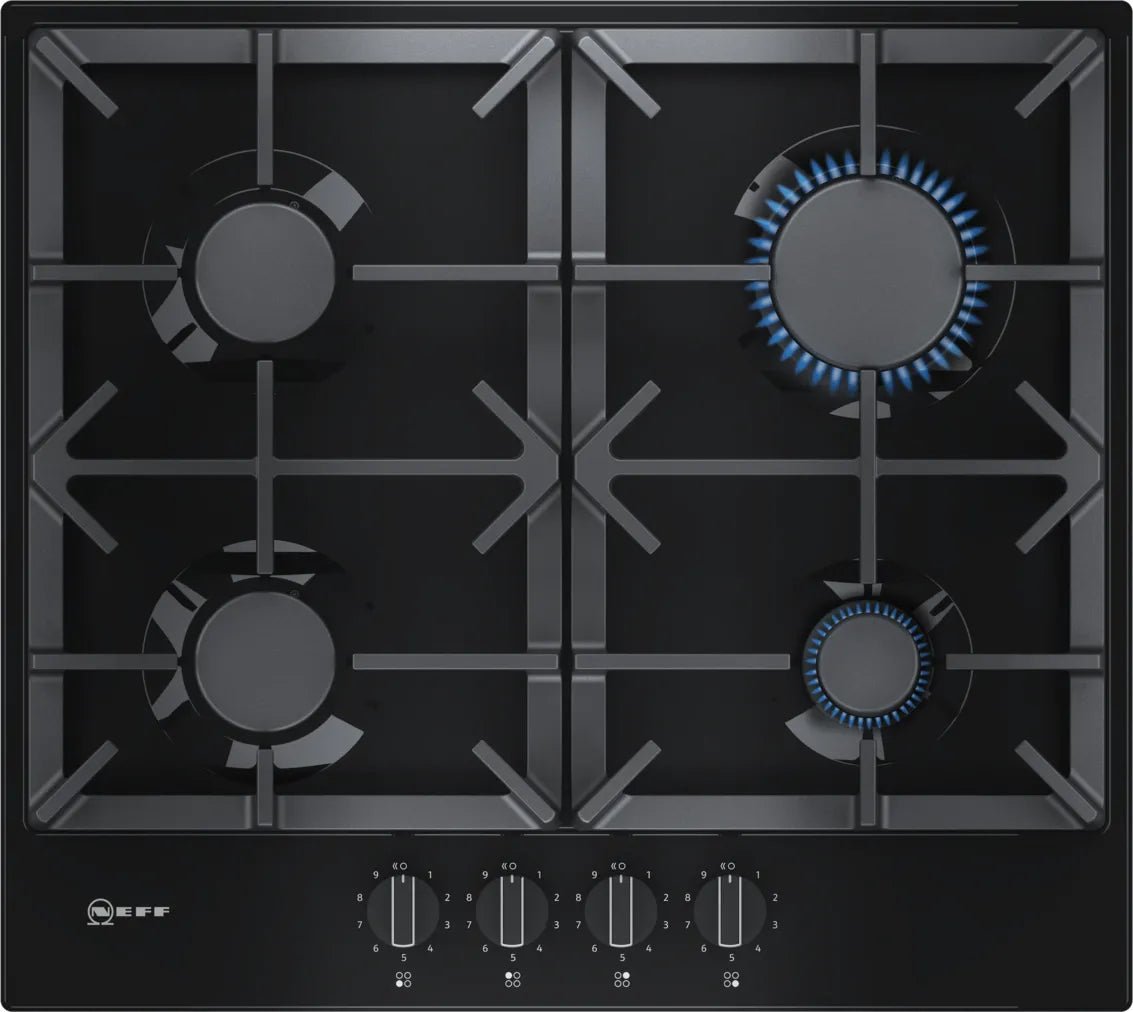 Neff T26DS49S0 N 70 60cm Gas Hob Black - Araco Interiors