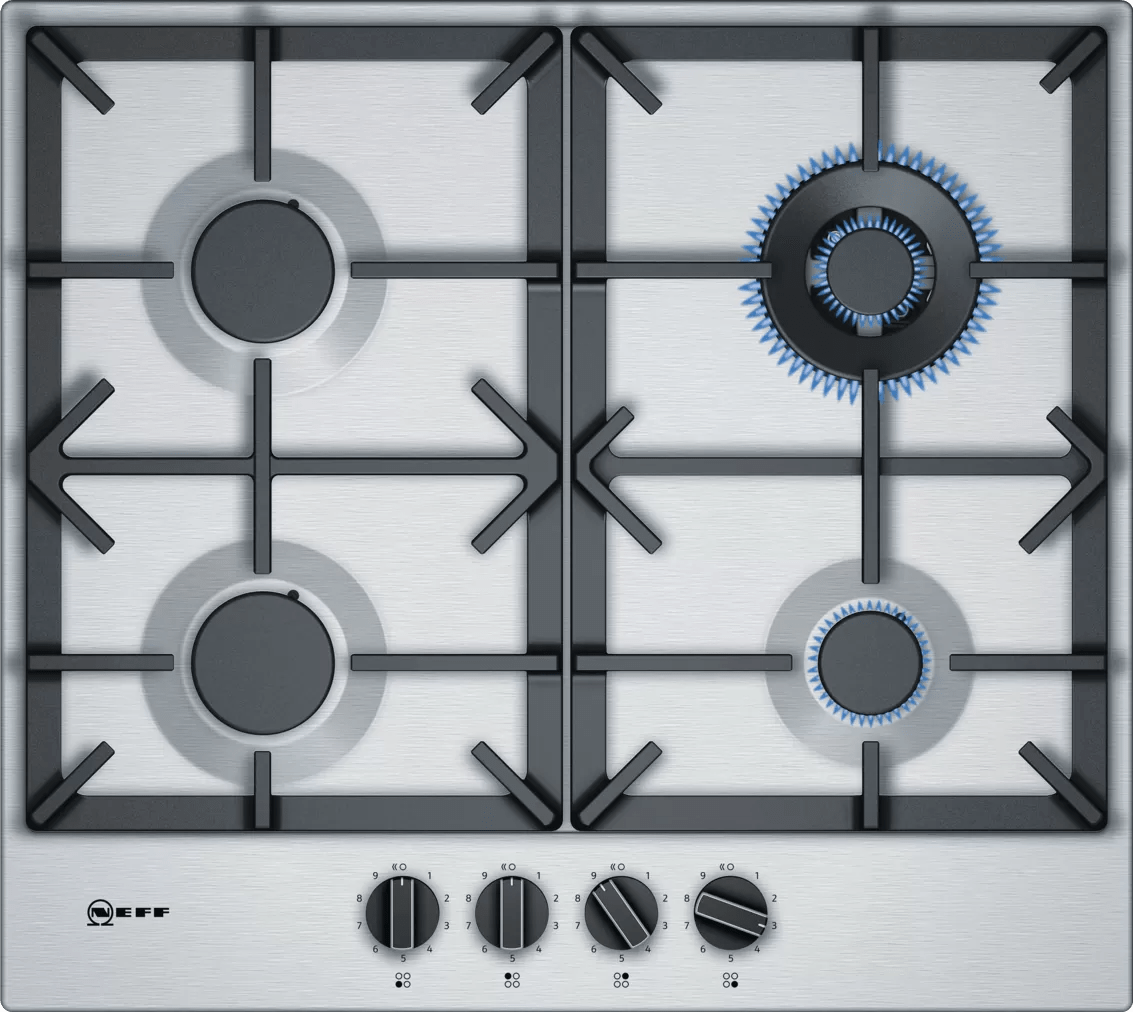 Neff T26DS59N0 N 70 60cm Gas Hob Stainless Steel - Araco Interiors