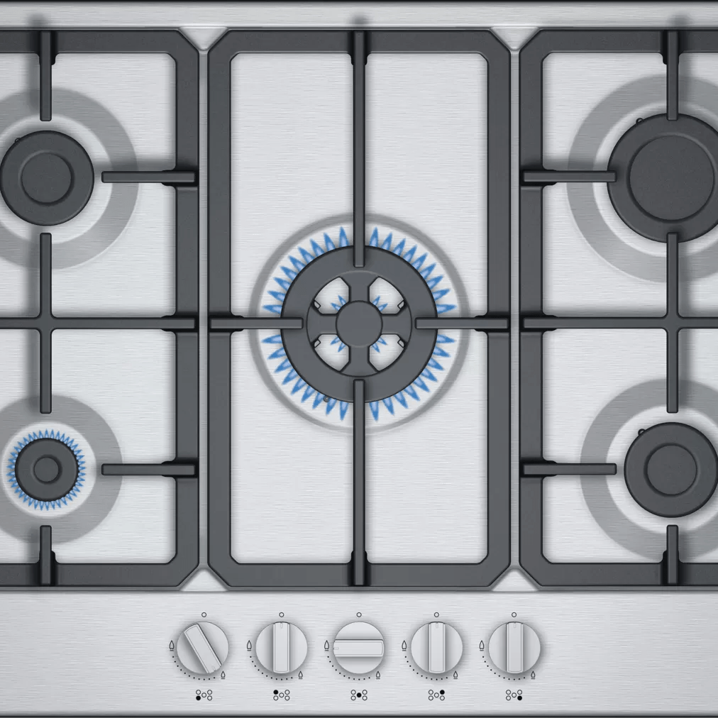 Neff T27BB59N0 N 50 75cm Gas Hob Stainless Steel - Araco Interiors