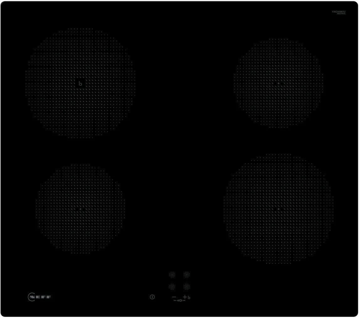 Neff T36CA50X1U N 30 60cm Plug & Play Induction Hob Black Glass - Araco Interiors