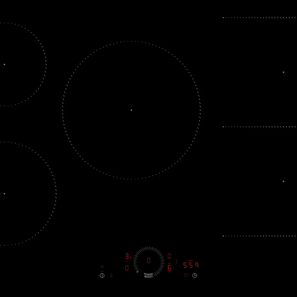 Neff T58PHW1L0 N 70 80cm Induction Hob Black Glass - Araco Interiors