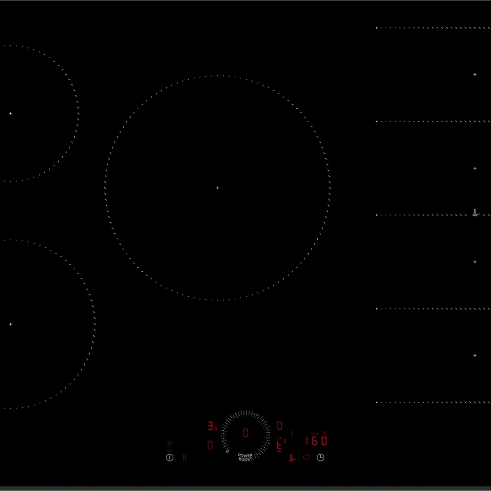 Neff T68FHV4L0 N 70 80cm Flex Induction Hob Black Glass - Araco Interiors