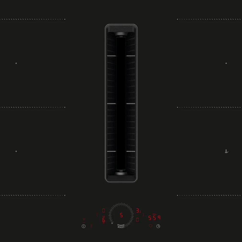 Neff V58NHQ4L0 N 70 80cm Venting Hob Black Glass - Araco Interiors