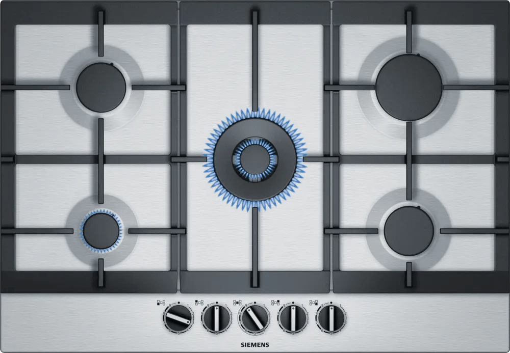 Siemens EC7A5RB90 iQ500 75cm Gas Hob Stainless steel - Araco Interiors