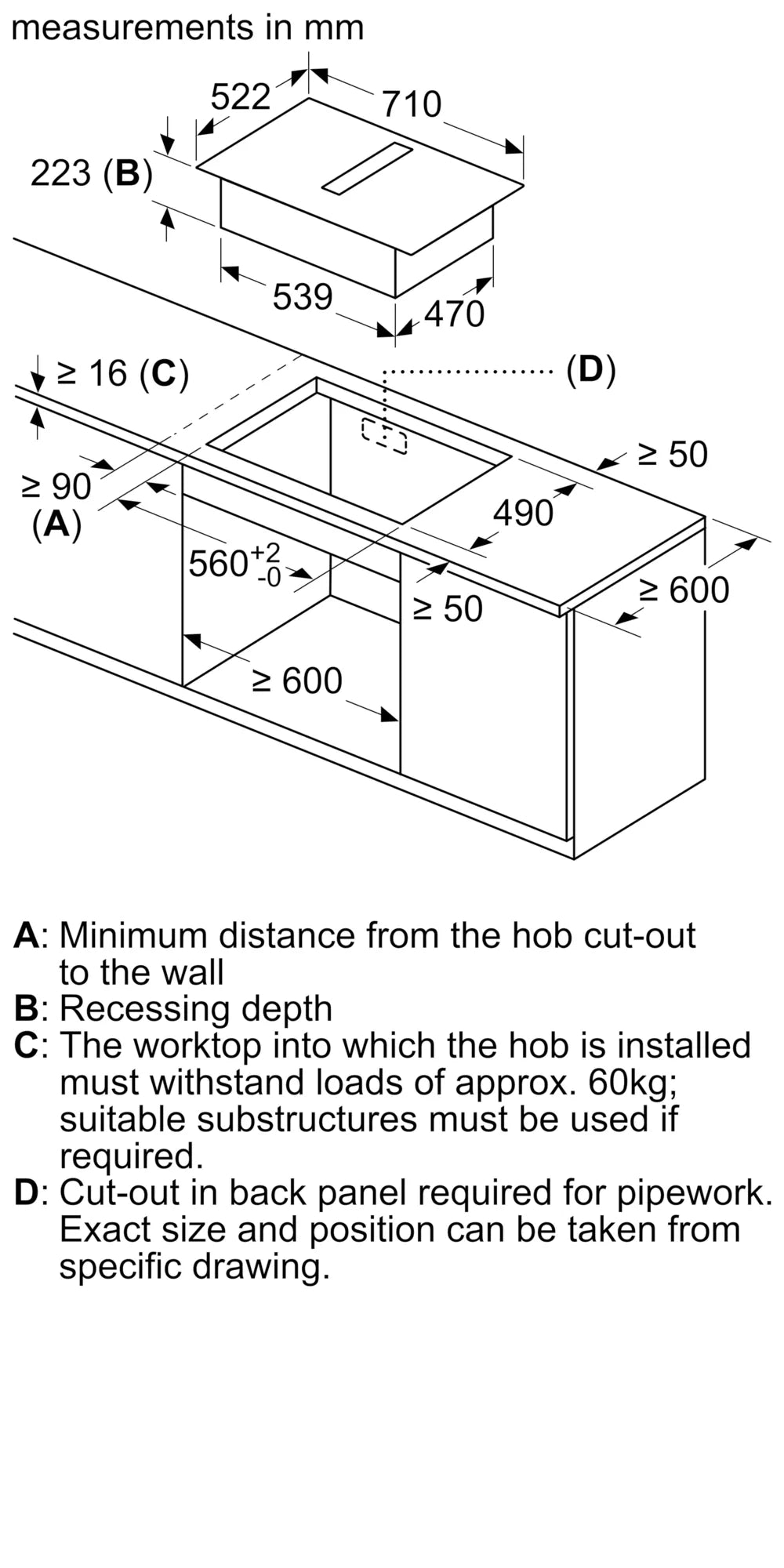 Siemens ED711HQ26E iQ500 70cm InductionAir Venting Hob Black Glass - Araco Interiors