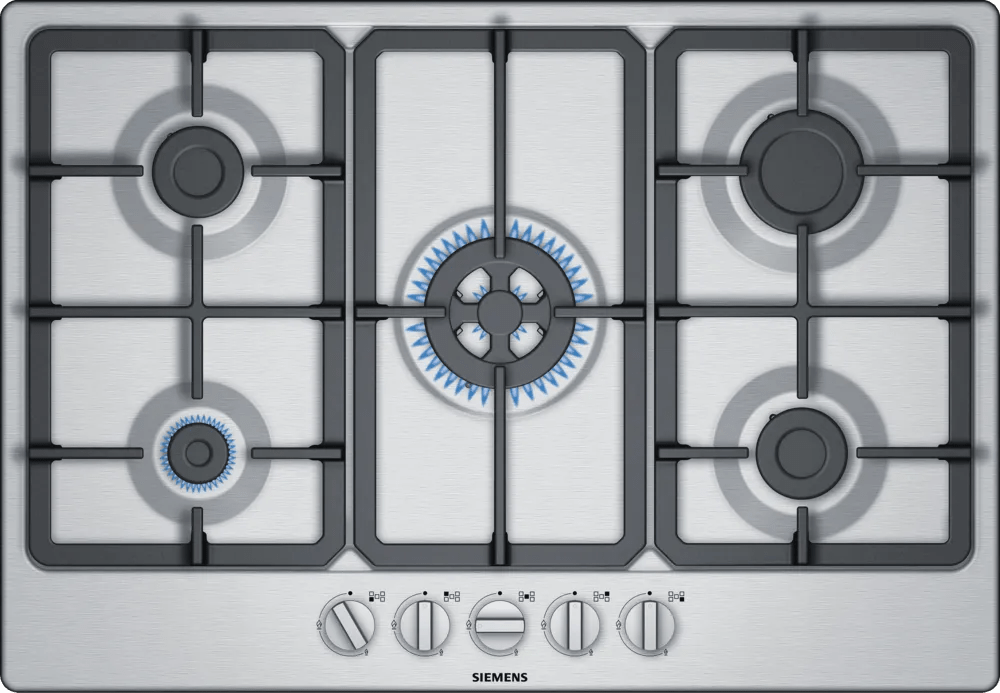 Siemens EG7B5QB90 iQ300 75cm Gas Hob Stainless steel - Araco Interiors