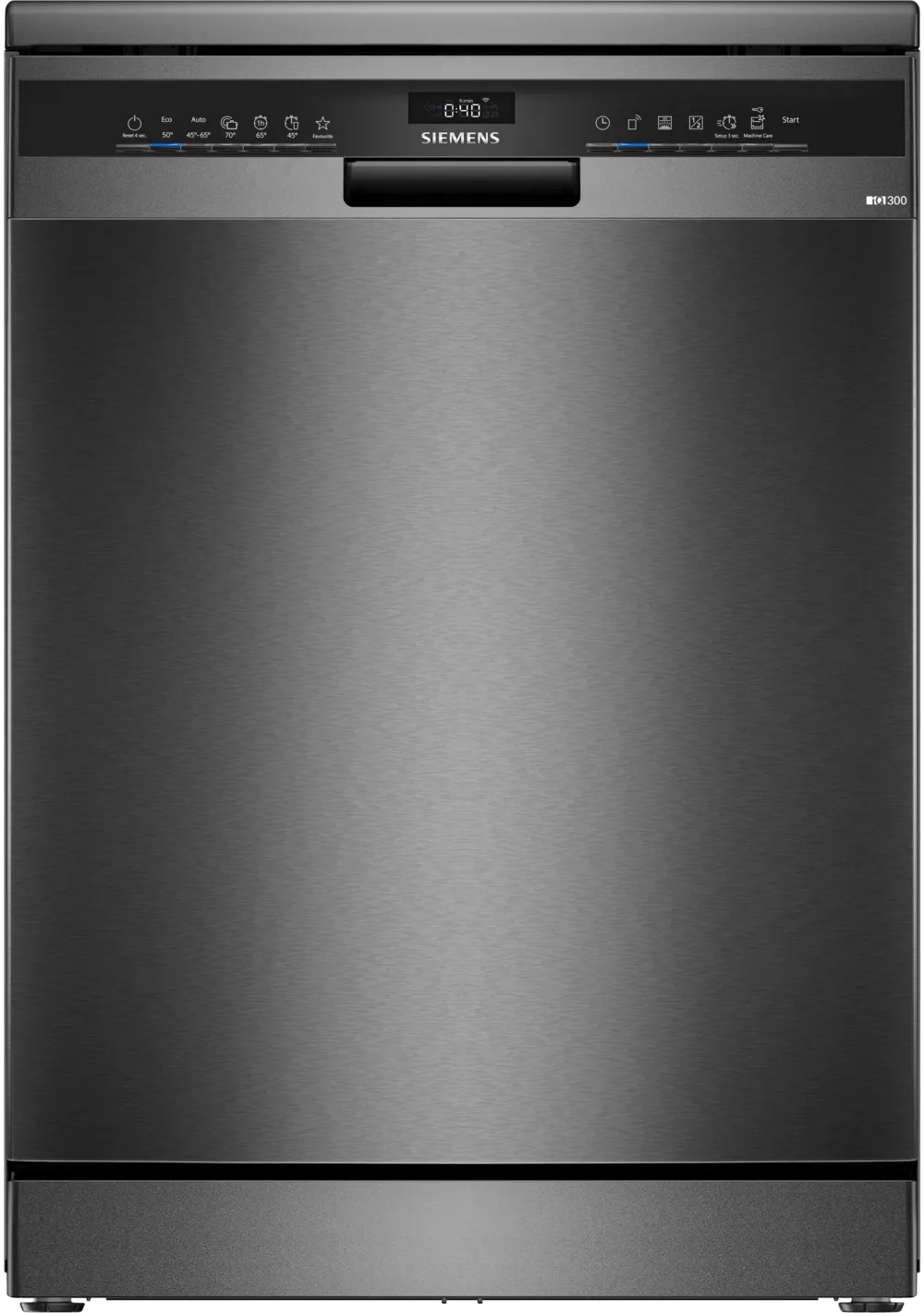 Siemens SN23EC03ME iQ300 60cm Freestanding Dishwasher Black Steel - Araco Interiors