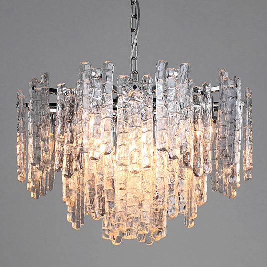 Araco Vintage Ice Glass Pendant Light Gold