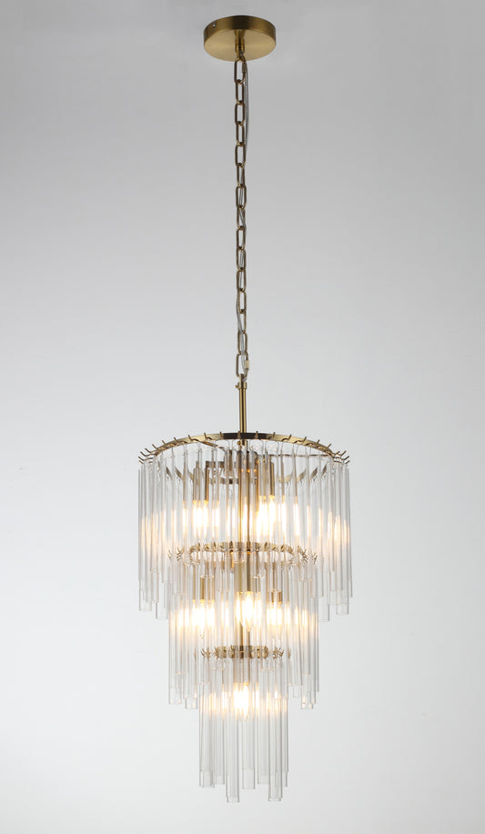 Araco Chandelier Brass