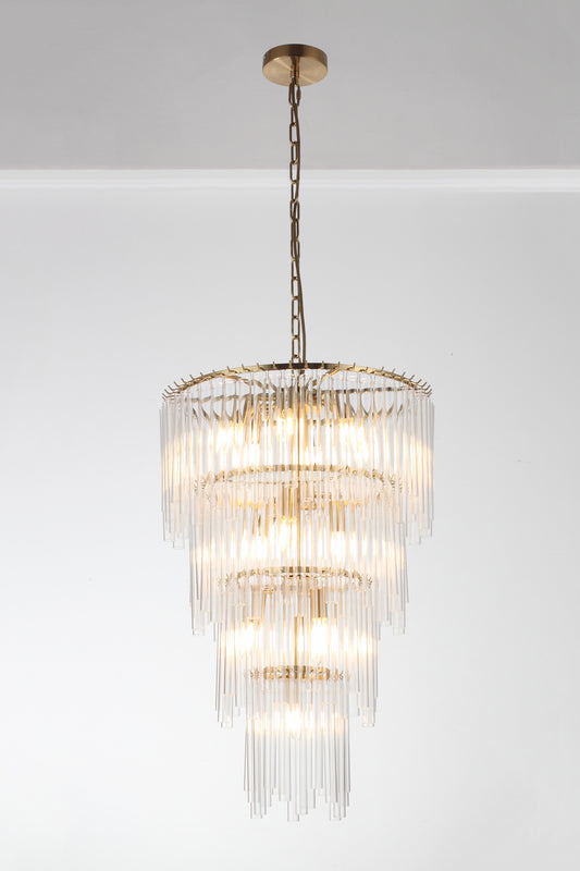 Araco Chandelier Brass
