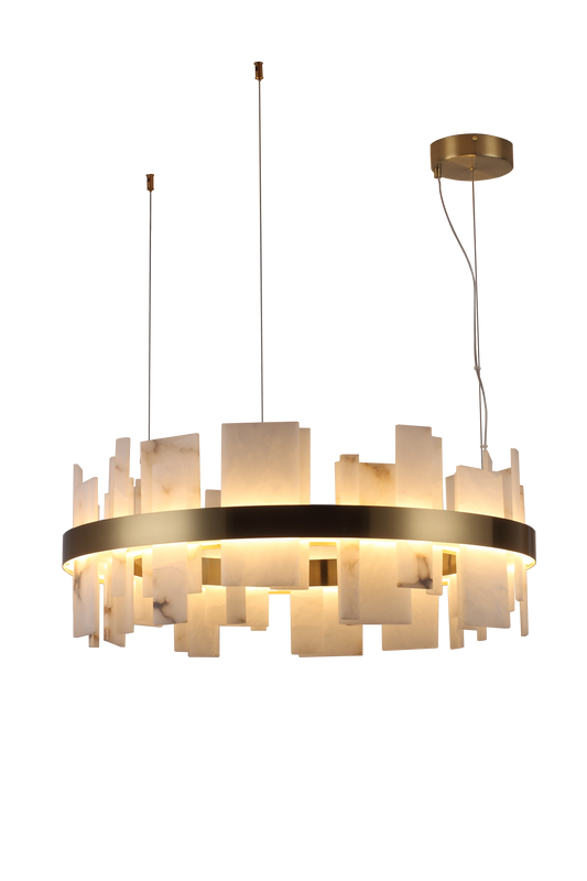 Araco Chandelier Brass